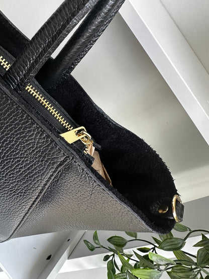 SAMPLE SALE Large Leather Top Handle Tote Bag