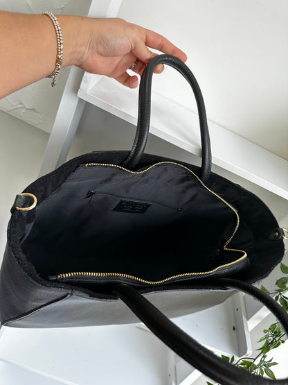 SAMPLE SALE Large Leather Top Handle Tote Bag