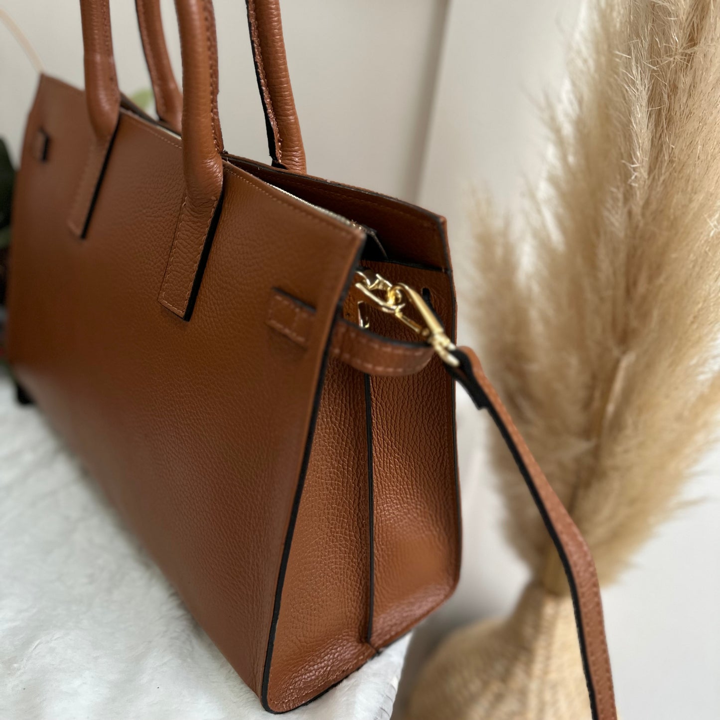 Samantha Leather Tote Bag