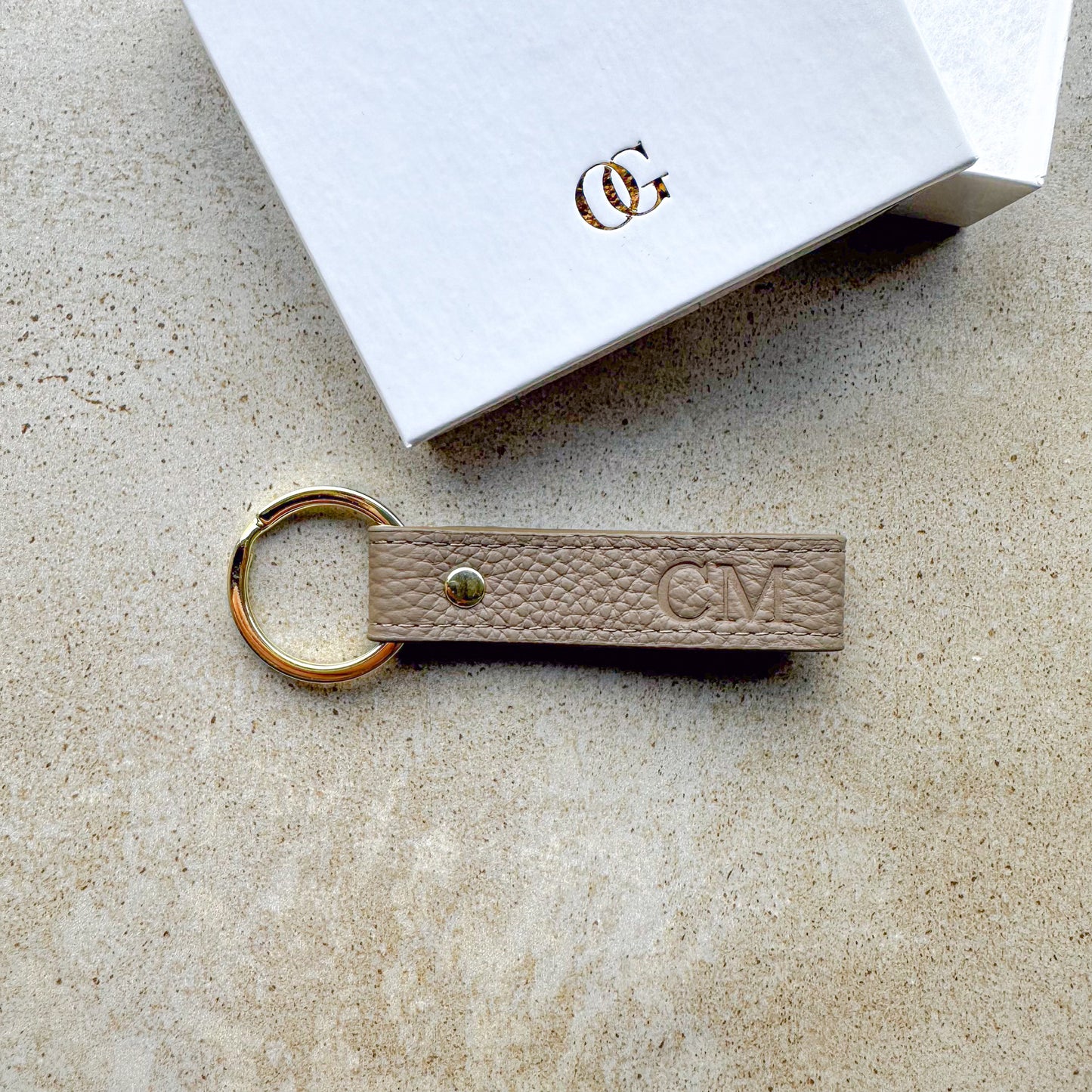 Leather Personalised Loop Keyrings