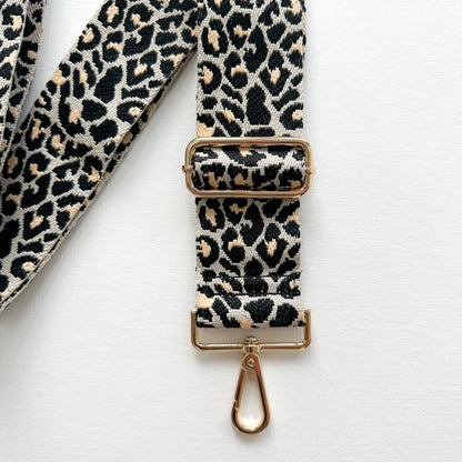 Leopard Print Woven Replacement Bag Straps