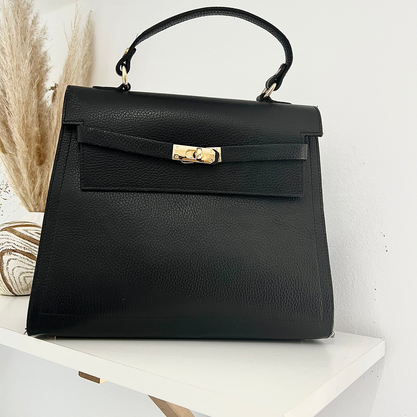 SAMPLE Grace Large Leather Top handle Crossbody Bag