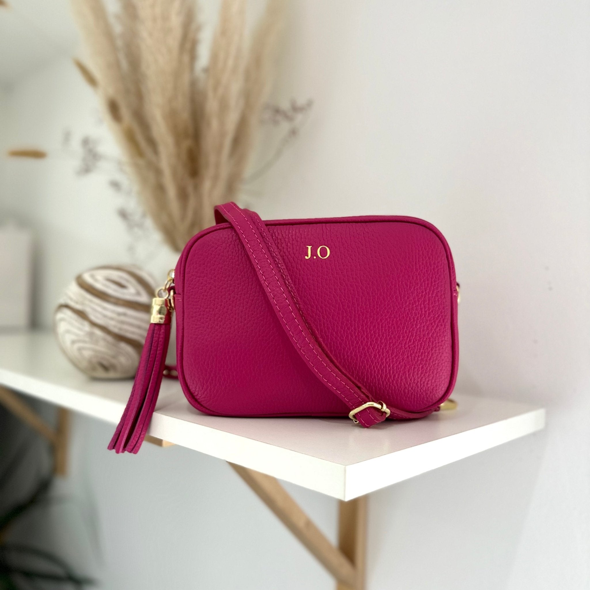 Leather personalised cross body bag new arrivals