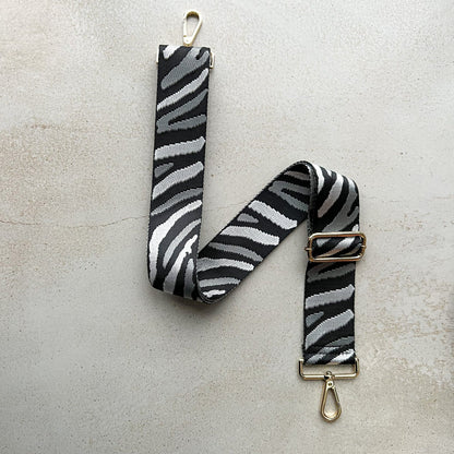 Zebra multi Print Pattern Bag Straps - OLIVIA AND GRAY LTD